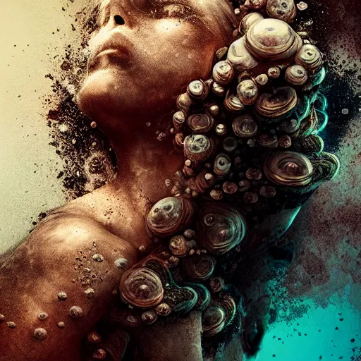 Image similar to underwater ink, liquified, highly detailed, photorealism, digital art, 3 d object, octane rendering, unreal engine, by alberto seveso