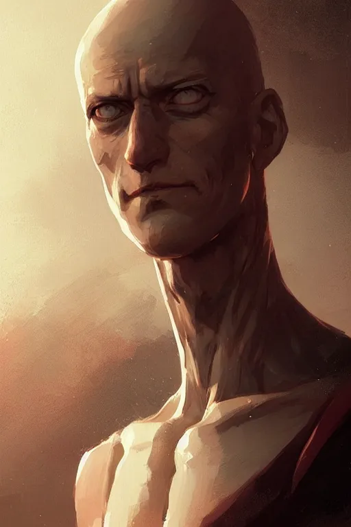 Prompt: full length portrait of saitama by greg rutkowski, highly detailed, portrait, scifi, digital painting, artstation, concept art, smooth, sharp focc