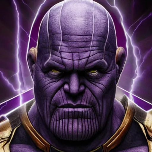 Image similar to thanos is the pope, purple skin, josh brolin, clerical clothes, full body shot, realistic, highly detailed