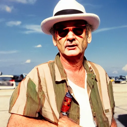 Prompt: bill murray as hunter thompson, movie still, promotional shot