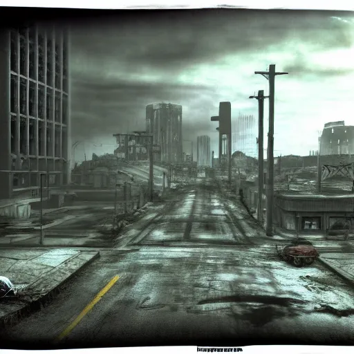 Prompt: fallout 3 concept art car render ultra realistic photo by robert frank