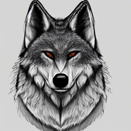 Prompt: art of an anthropomorphic wolf fursona, profile picture, highly detailed artwork, furry art, pixiv, furaffinity, DeviantArt, trending on artstation,