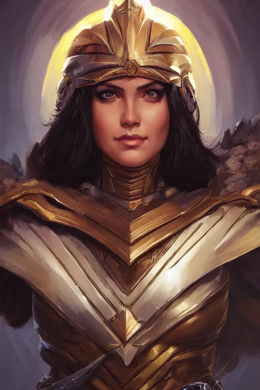 Image similar to amazon valkyrie athena, d & d, fantasy, portrait, highly detailed, headshot, digital painting, trending on artstation, concept art, sharp focus, illustration, art by artgerm and greg rutkowski and magali villeneuve