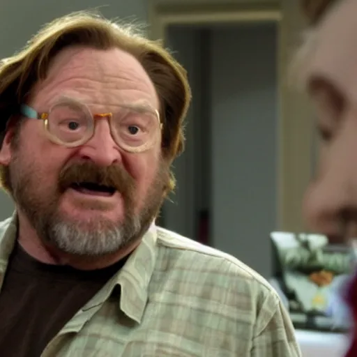 Prompt: stephen root pretending to be wario