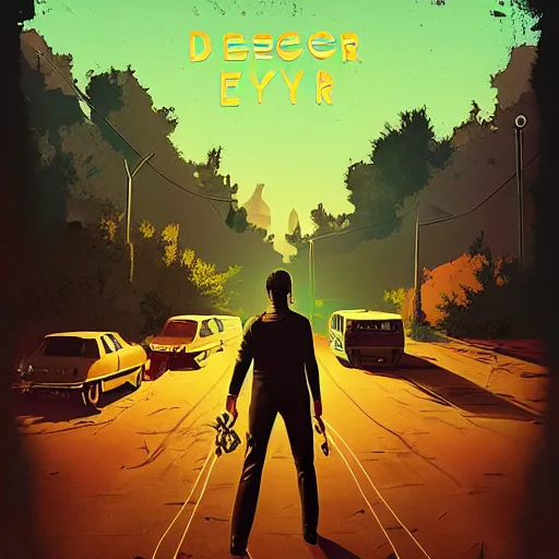 Image similar to keanu reevez in disco elysium, game poster, digital art, by aleksander rostov, disco elysium style, garain, glitch