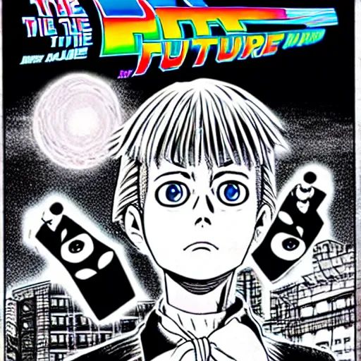 Image similar to back to the future manga by junji ito