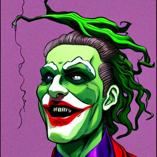 Image similar to the joker as medusa