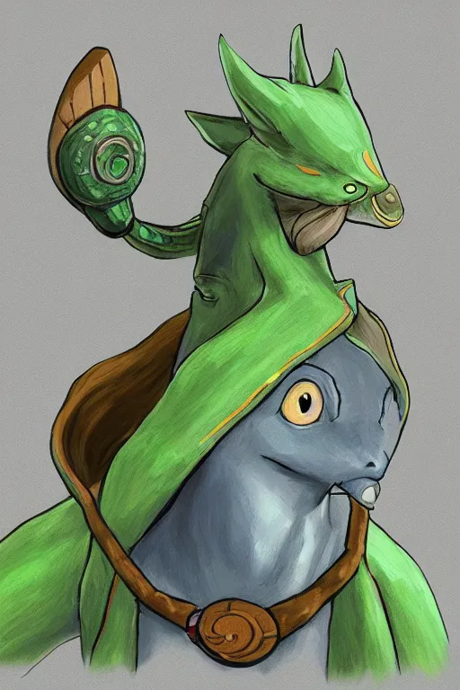 Image similar to an in game portrait of hestu from the legend of zelda breath of the wild, breath of the wild art style.