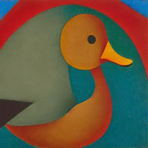 Image similar to a duck on the prowl oil painting rufino tamayo