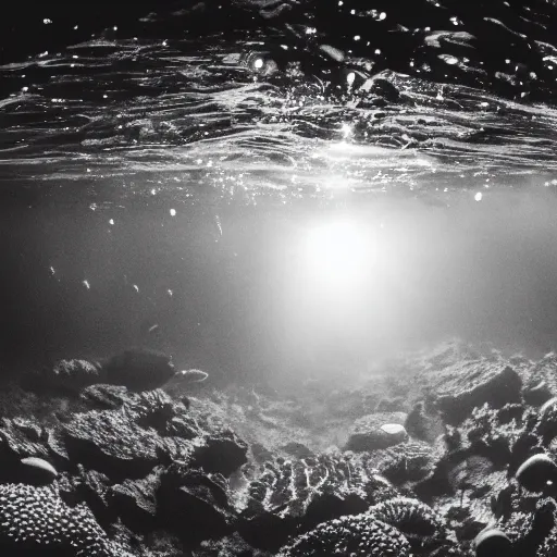 Prompt: underwater Westminster, deep underwater, trawled seabed, shot on gopro9, moody lighting, 8k, very very very highly detailed, hyper realistic realistic