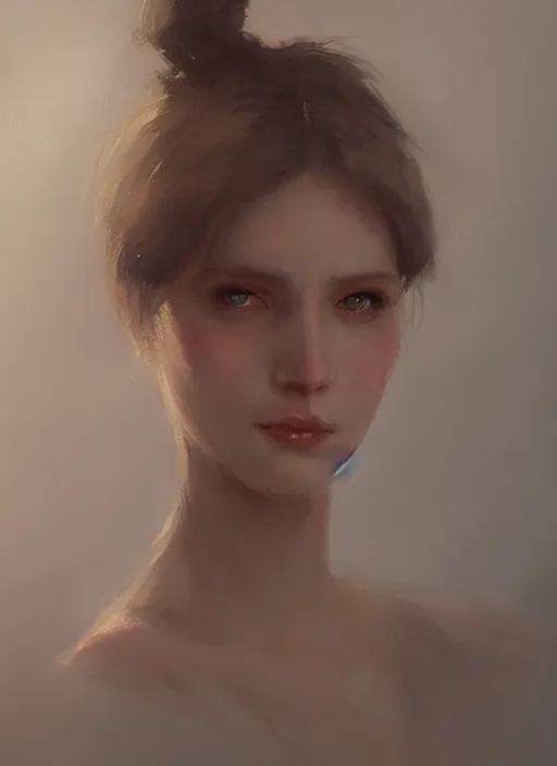 Image similar to A portrait of a dreamy princess in the style of Greg Rutkowski, in the style of Charles Sillem Lidderdale, artstation, high quality art