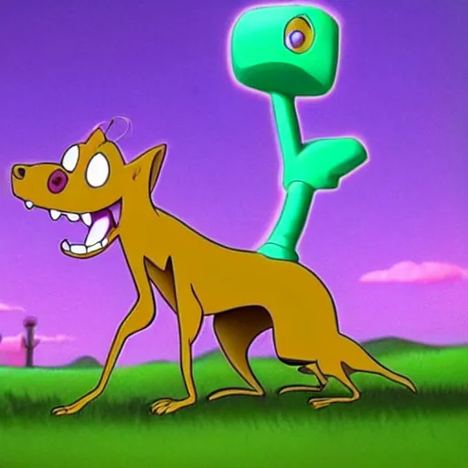 Prompt: courage the cowardly dog in real life, 8k, high definition, highly detailed, photo-realistic