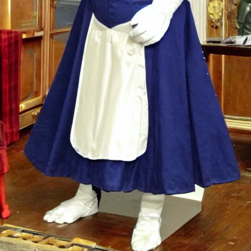 Image similar to a maid costume worn by boris johnson