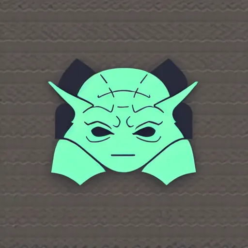 Prompt: kawaii yoda icon, trending on deviantart, minimalistic illustration, geometric