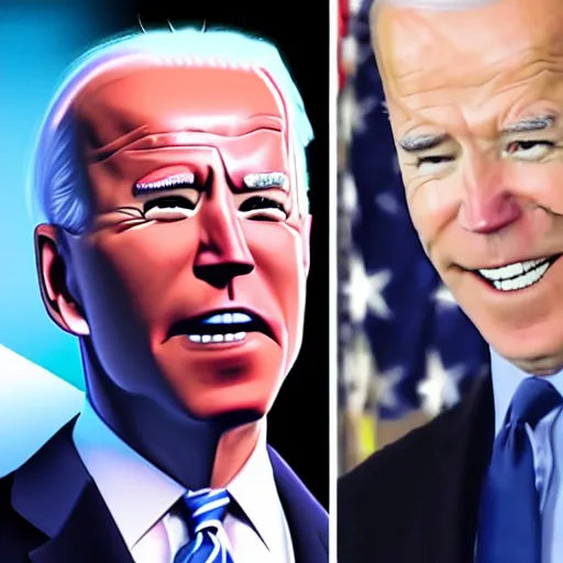 Image similar to ninja joe biden, cinematic