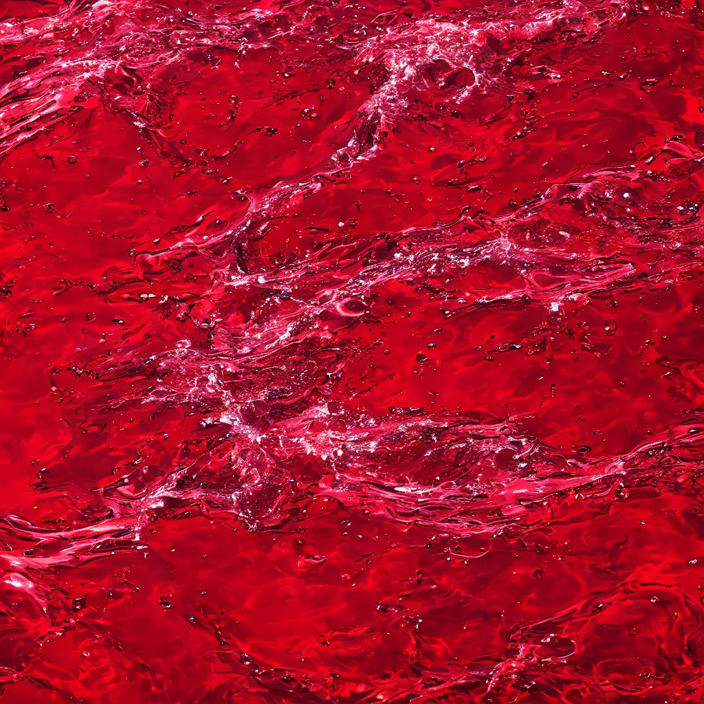 Image similar to red water splash texture, 4k