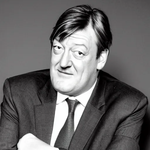 Image similar to [ french fries ] as ( stephen fry )