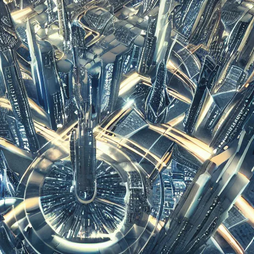 Prompt: a futuristic city in the air