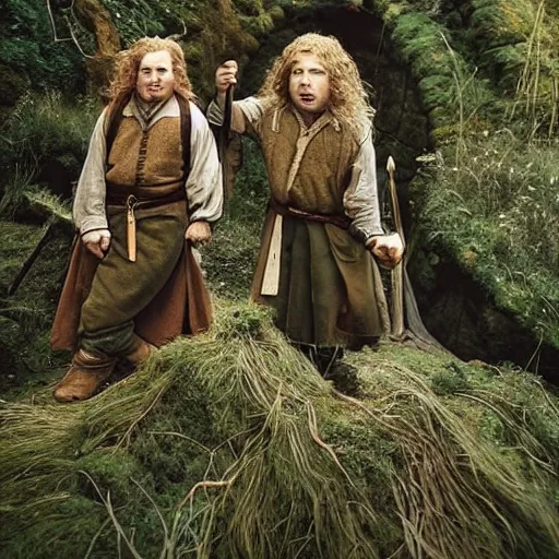 Prompt: middle - earth's hottest hobbits, national geographic photo