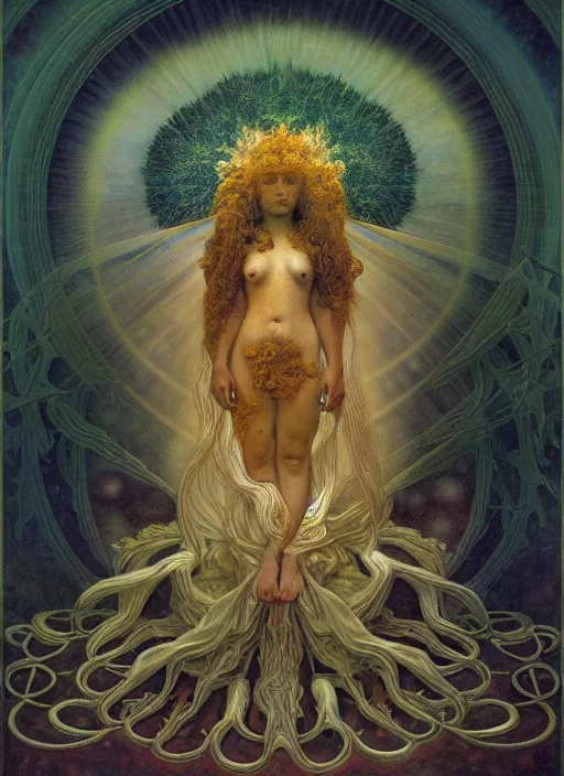 Image similar to antediluvian occult cosmology, panspermia, by robert hooke and ernst haeckel and agostino arrivabene and joaquin sorolla and alphonse mucha, rule of thirds, vivid colours, negative space, atmospheric, digital painting, artstation, concept art, smooth, sharp focus