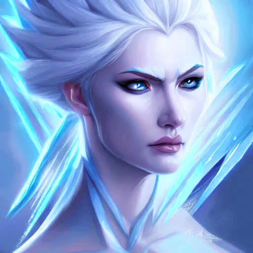 Image similar to Queen of Ice and storm, highly detailed, digital painting, artstation, concept art, smooth, sharp focus, illustration