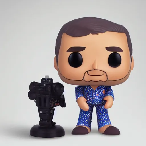 Image similar to “joe Biden wearing pajamas” Funko Pop, figurine, 24mm lens, high resolution 8k, studio lighting