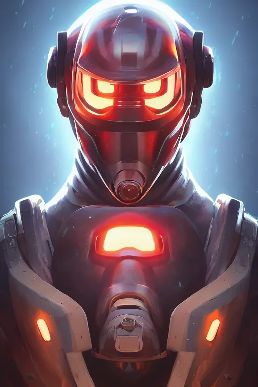 Image similar to epic mask helmet robot ninja portrait stylized as fornite style game design fanart by concept artist gervasio canda, behance hd by jesper ejsing, by rhads, makoto shinkai and lois van baarle, ilya kuvshinov, rossdraws global illumination radiating a glowing aura global illumination ray tracing hdr render in unreal engine 5