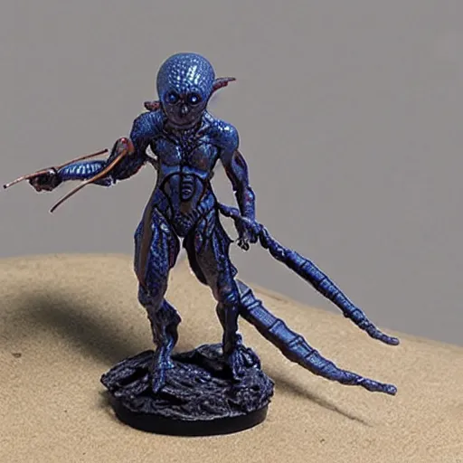 Prompt: 80mm resin detailed miniature of a Alien with a Human Female Warrior, Product Introduction Photos