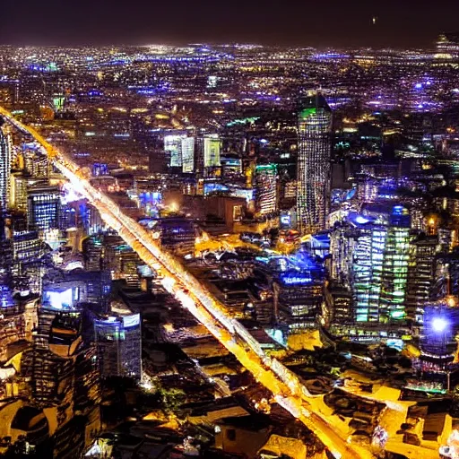 Image similar to futuristic metropolis Nairobi Stunning photograph of landscape of City at night from by the photographer William Gibson