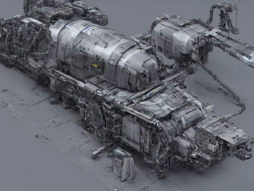 Image similar to industrial maintenance shuttle vehicle, concept artwork 8 k render octane high definition