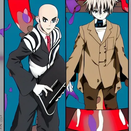 Image similar to anime michael stipe