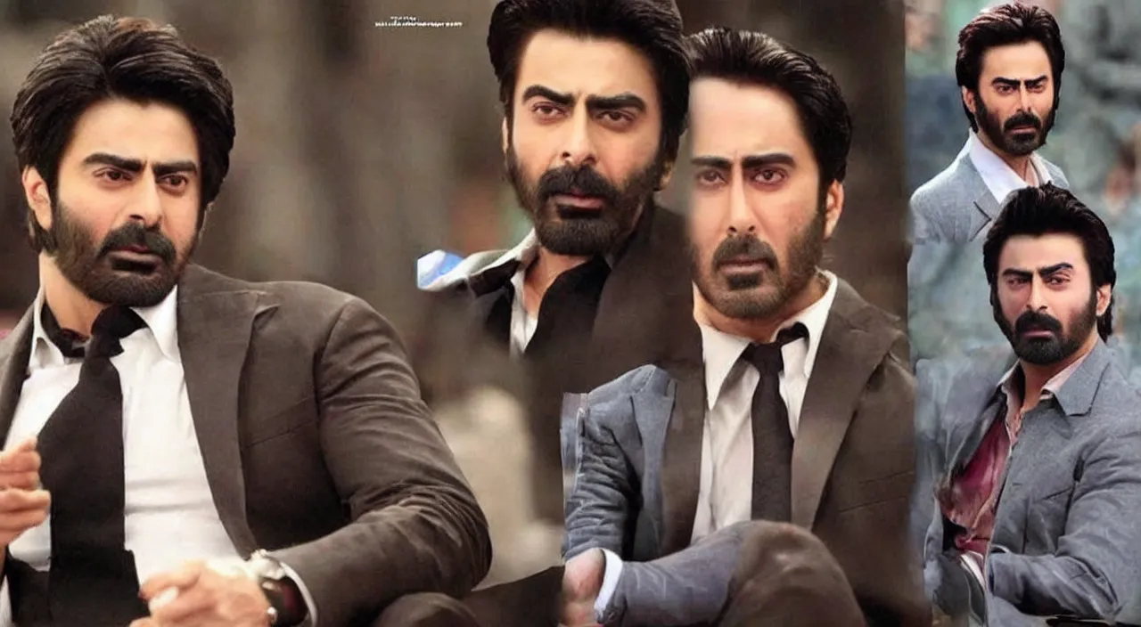 Image similar to Pakistani Actor Fawad Khan, You Don't Say Meme by Nicholas Cage, picture, film still shit, accurate, cinematic