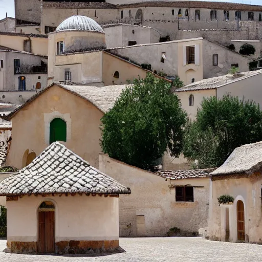 Image similar to old French village heavily influenced by islamic architecture