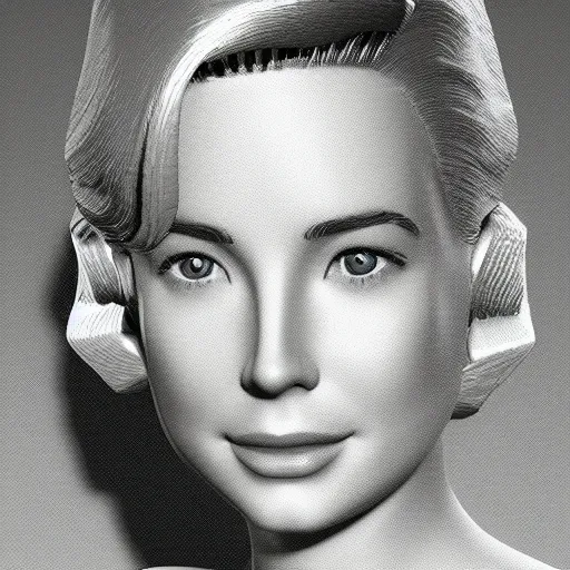 Prompt: 3 d render of grace kelly