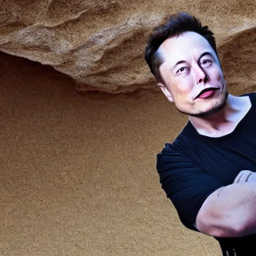 Prompt: elon musk with tusks