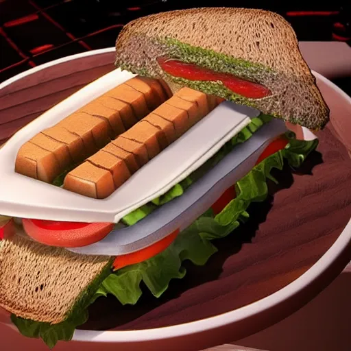 Image similar to Ryback turned himself into a sandwich, hyperrealistic, photorealistic, 4k, ultra hd, award-winning, rendered in octane, rendered in unreal engine