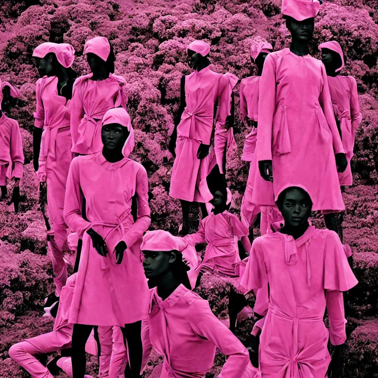 Prompt: fashion editorial by richard mosse