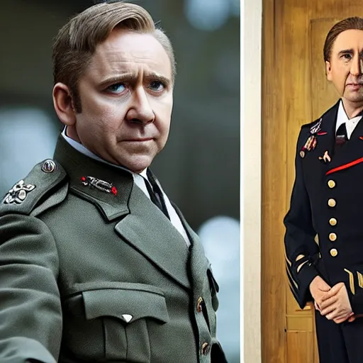 Image similar to martin freeman as nicolas cage in bad leutnant