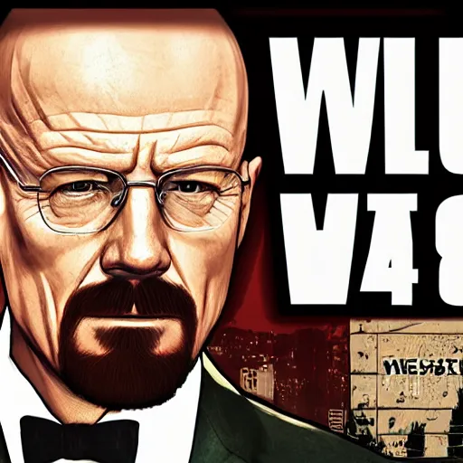 Image similar to walter white heisenberg on gta 5 cover,