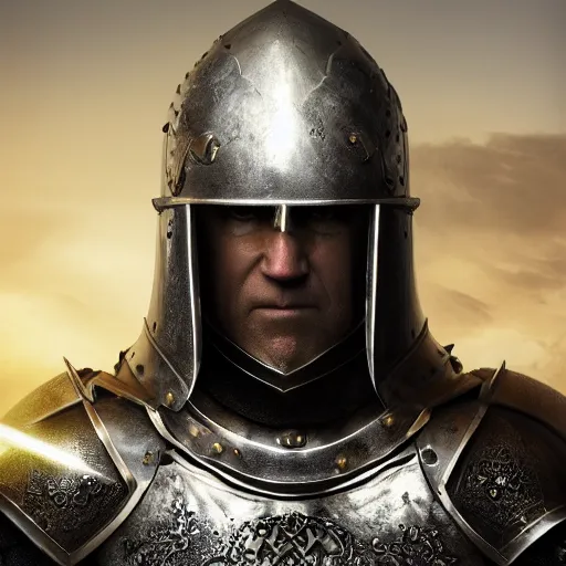 Image similar to joe biden as a noble knight paladin in shining armor, intricate fractal armor, cinematic, studio photography, high detail, ultra high detail, 4 k, hdr, 8 k