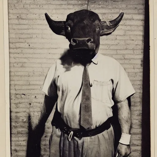 Image similar to inmate with bull head