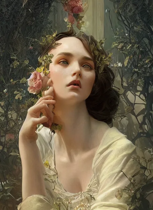 Image similar to a beautiful illustration of pom klementinoff, intricate, sharp focus, illustration, highly detailed, digital painting, concept art, matte, art by wlop and artgerm and greg rutkowski and alphonse mucha, masterpiece