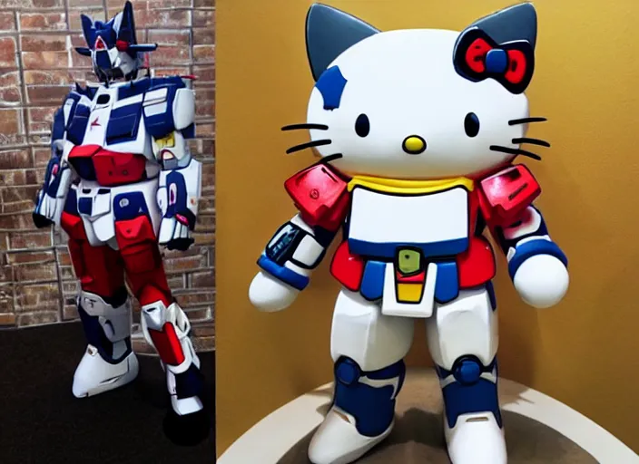 Image similar to hello kitty gundam