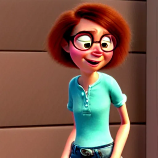 Image similar to pixar character transgender woman with down syndrome