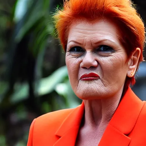 Image similar to Pauline Hanson is secretly a lizard people