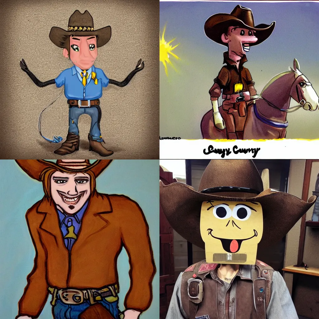 Prompt: derpy cowboy