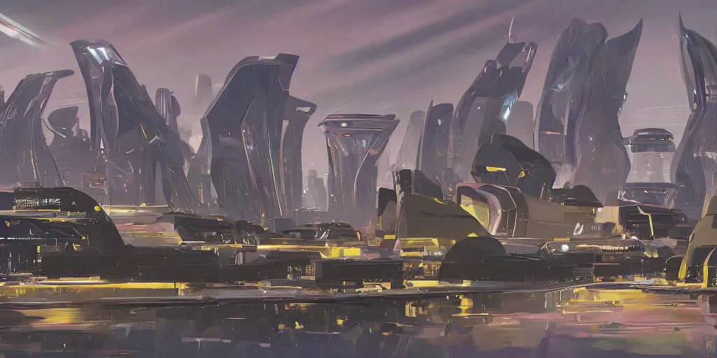 Image similar to concept art design for futuristic African city, Syd mead style,