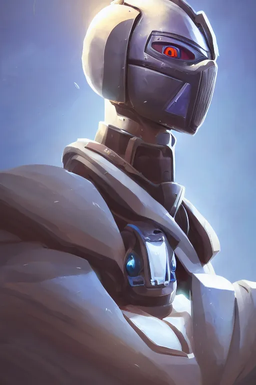 Image similar to epic mask helmet robot ninja portrait stylized as fornite style game design fanart by concept artist gervasio canda, behance hd by jesper ejsing, by rhads, makoto shinkai and lois van baarle, ilya kuvshinov, rossdraws global illumination radiating a glowing aura global illumination ray tracing hdr render in unreal engine 5