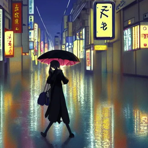 Wallpaper anime girl in rain, 2023 fan art desktop wallpaper, hd image,  picture, background, 61432e | wallpapersmug