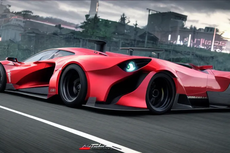 Image similar to photo wallpaper sport car gran turismo 7 forza horizon need for speed fast and furious 5 unreal engine supercar hypercar game concept car octane render, 4 khd 2 0 2 2 3 d cgi rtx style chrome reflexion global illumination ray tracing hdr arstation pixar and disney unreal